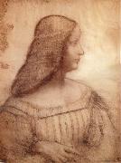 LEONARDO da Vinci Portrat of Isabella d-Este Germany oil painting artist
